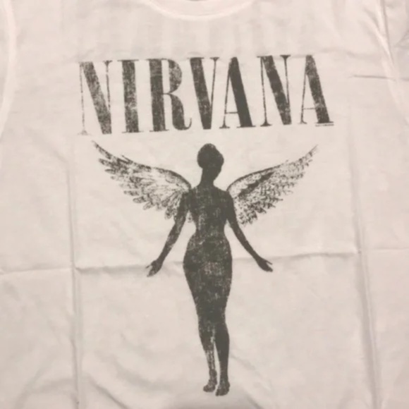 SOLD OUT White Nirvana Vintage Concert Band Graphic T-Shirt - Picture 6 of 6